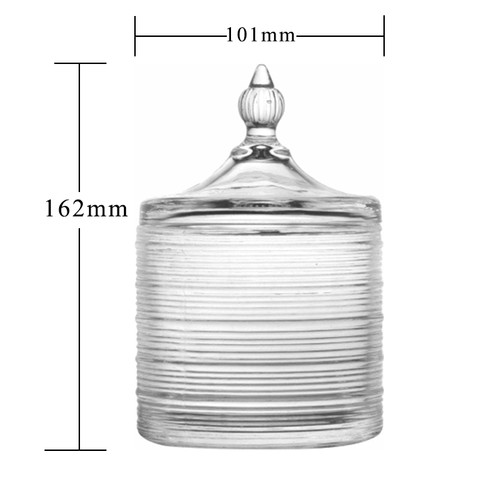 Christmas Candy Jar Wholesale Candle Jar Jewelry Crystal Glass Sugar Snack Bowls with Lid