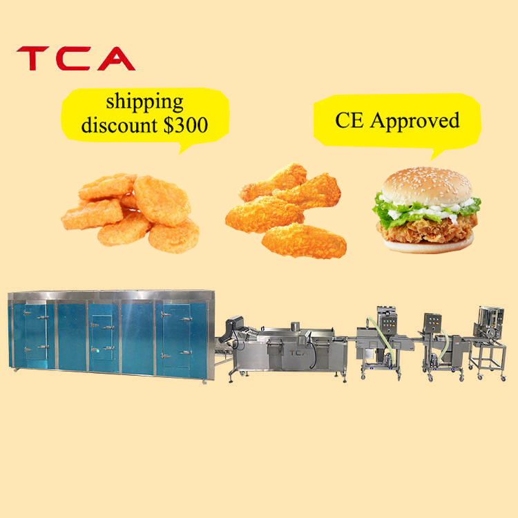 1000kg/h frozen chicken nuggets production line