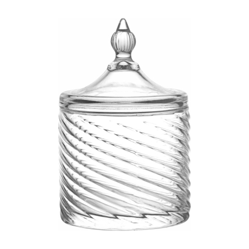 Christmas Candy Jar with Lid Christmas Crystal Candy Sugar Bowl Glass Sugar Box