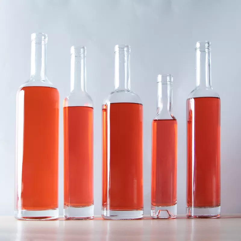 375ml clear wine glass bottle for sparkling wine