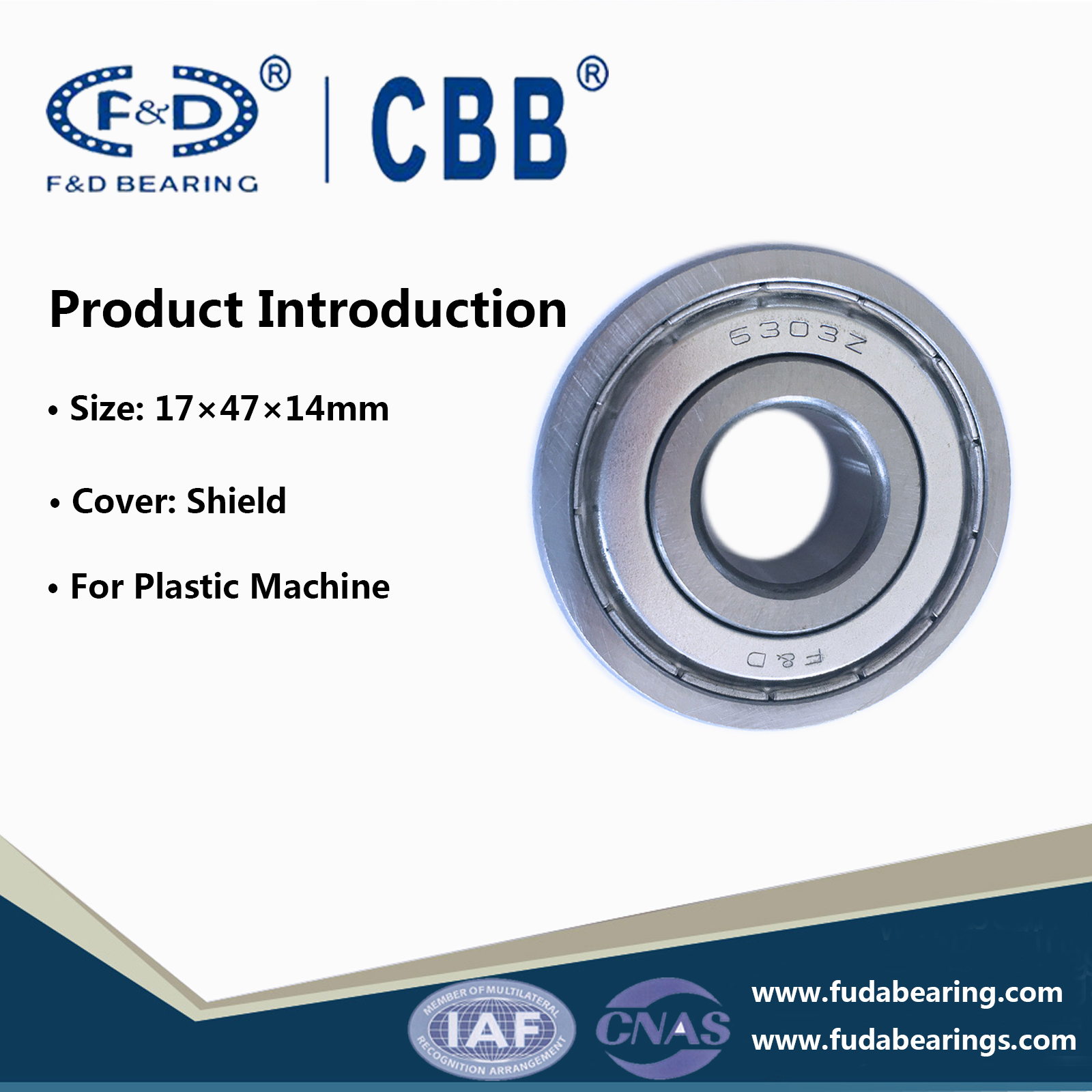 6303 Shield Bearing for farm machine
