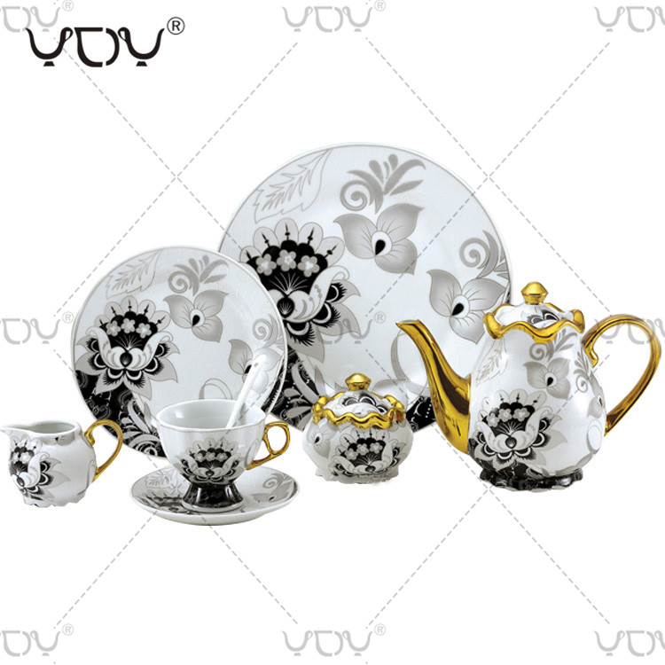 pakistan arabic electroplated gold 30pcs coffee & tea sets