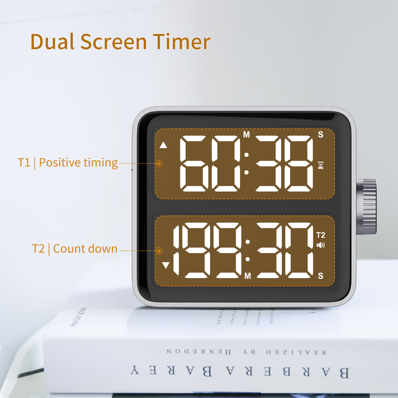 Dual screen split screen timer