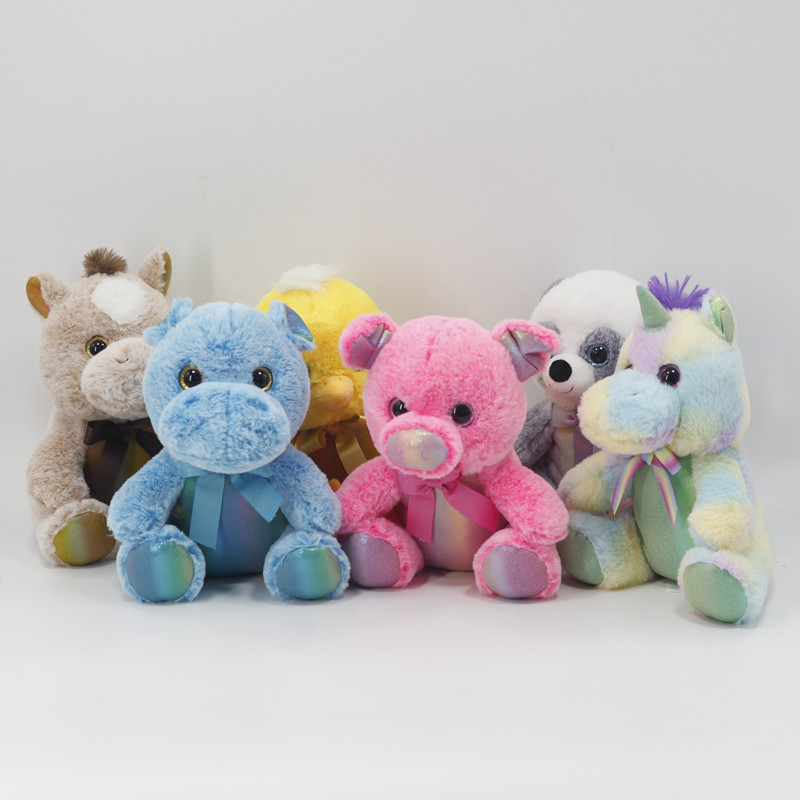 Big eyes colorful stuffed animal