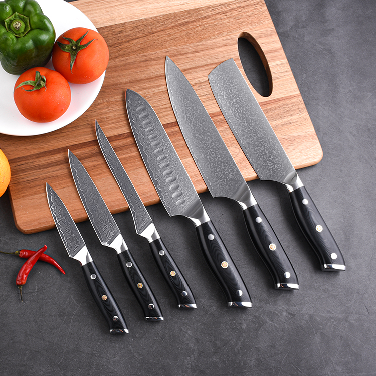6Piece Damascus Knife Set
