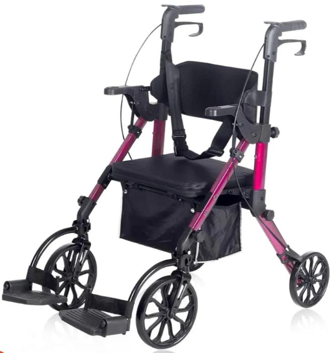 Rollator and Wheelchair 2 in 1，;Rollator Walker,Rollator,Walker