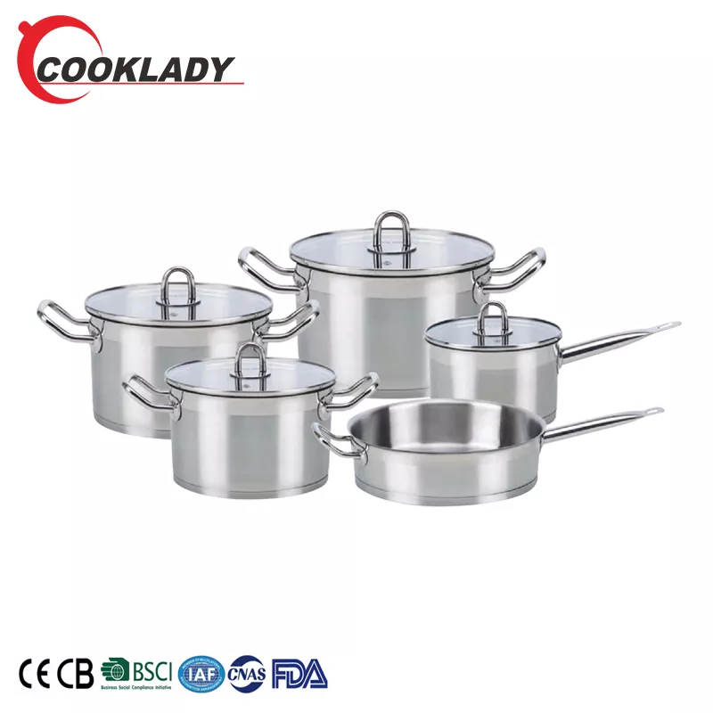 High quality long durationkitchen wares cooking pots cookware set stainless steel cookware sets