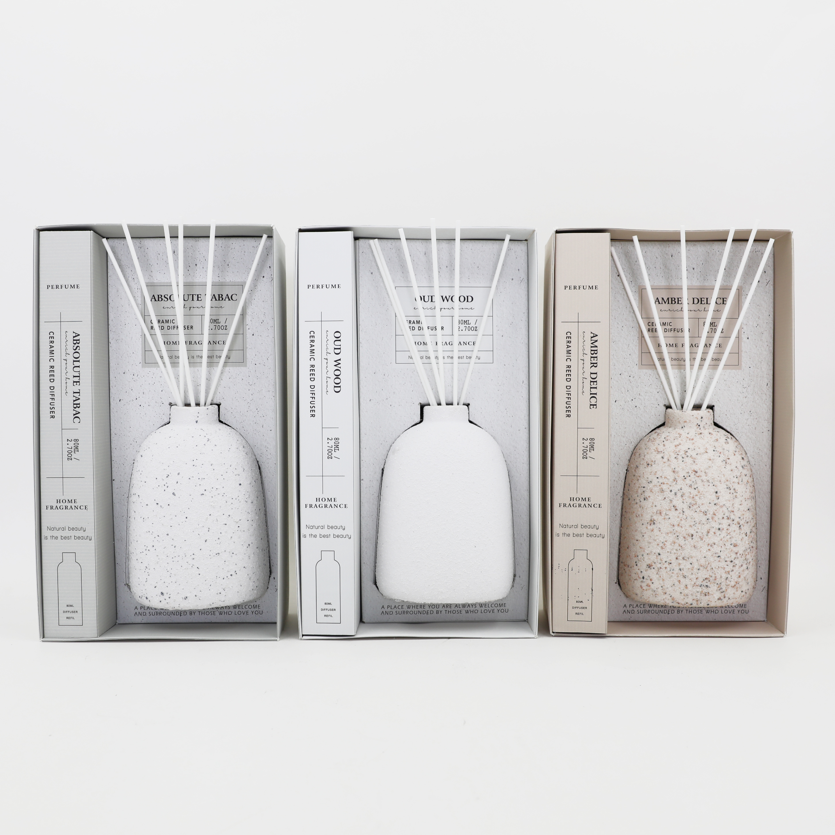 D10x7.6x13.8cmh Ceramic Reed Diffuser