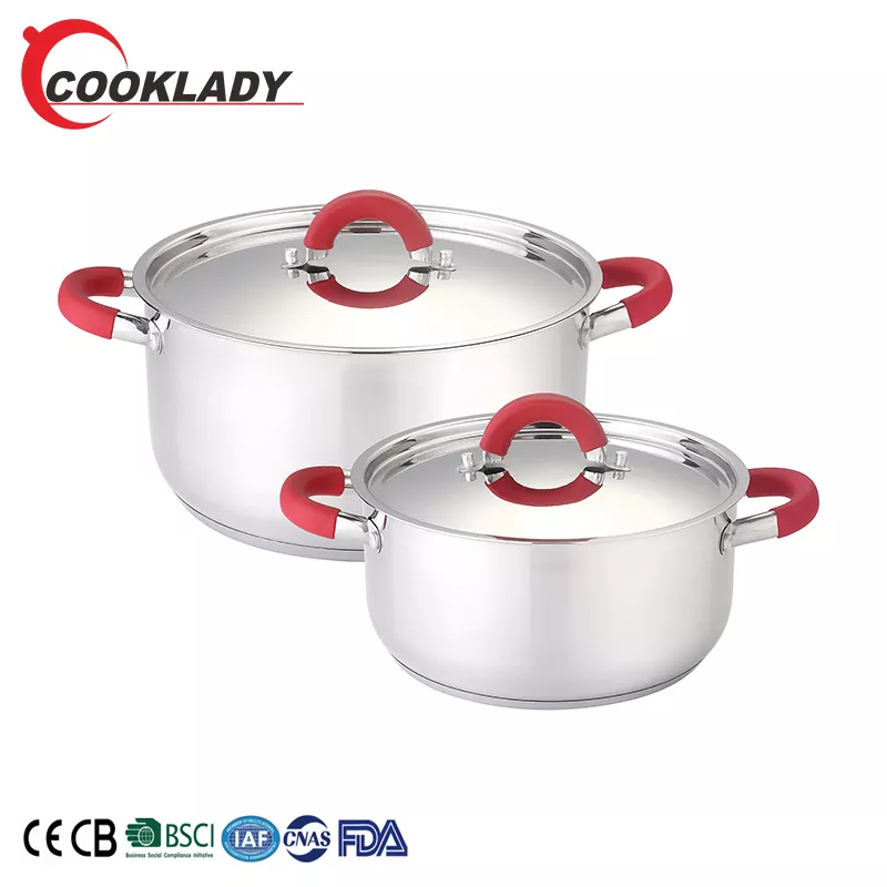 Factory Supplier China Cookware Suppliers 4Pcs Stainless Steel Casserole Cookware Set