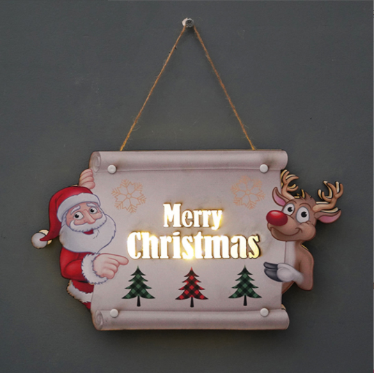 Christmas decoration door LED lights