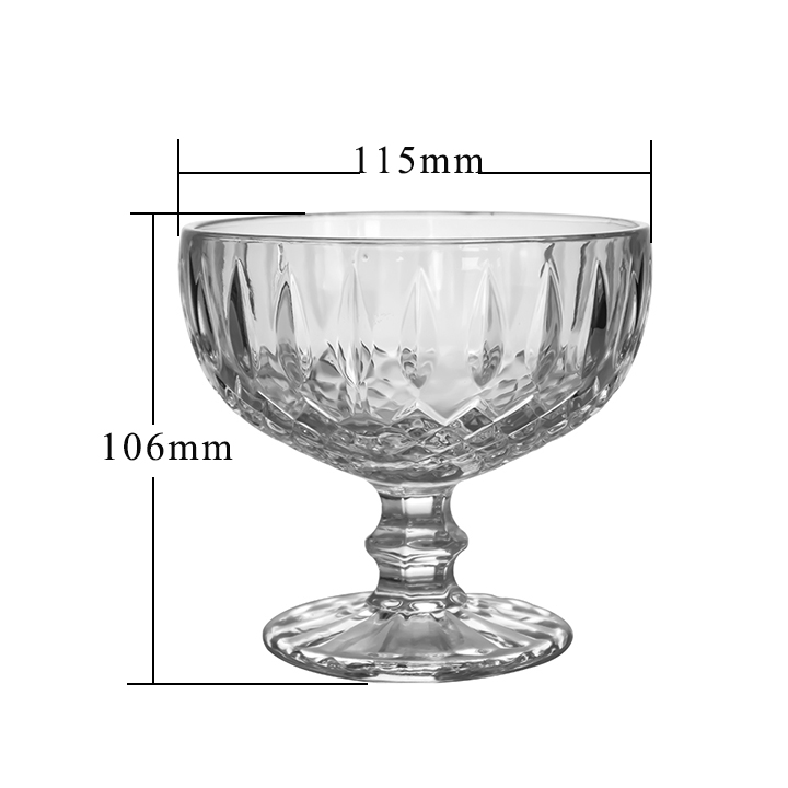 Crystal Glass Sugar Bowl with Lid Wholesale Customize Cookies Candy Jar Nut Jar