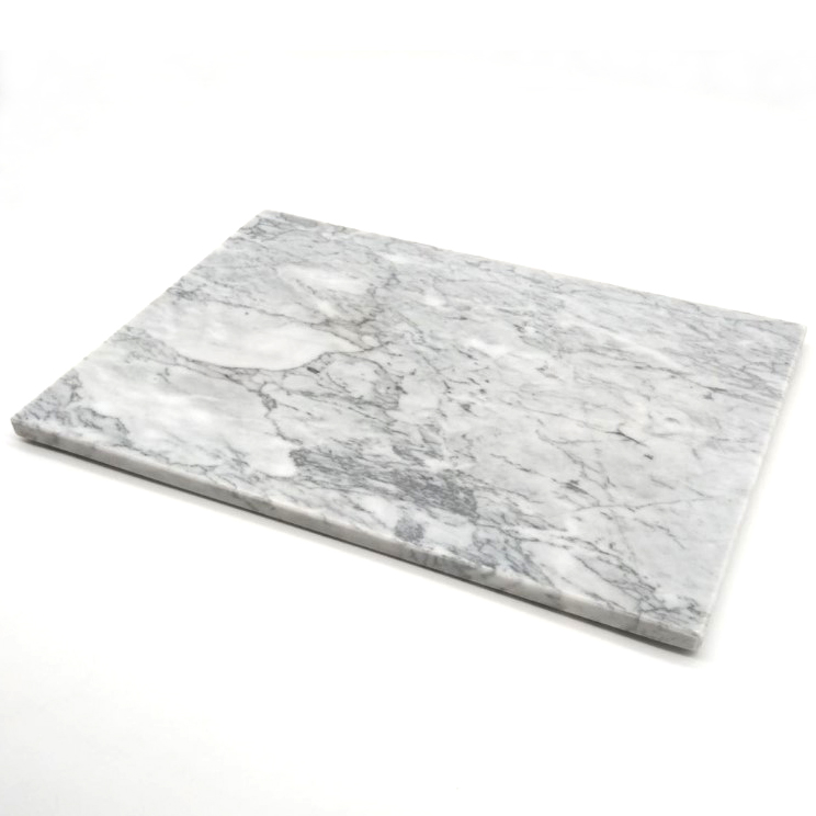 Pastry Stone Board Rectangular Shape Moisture Resistant With Foot Marble Color Grey