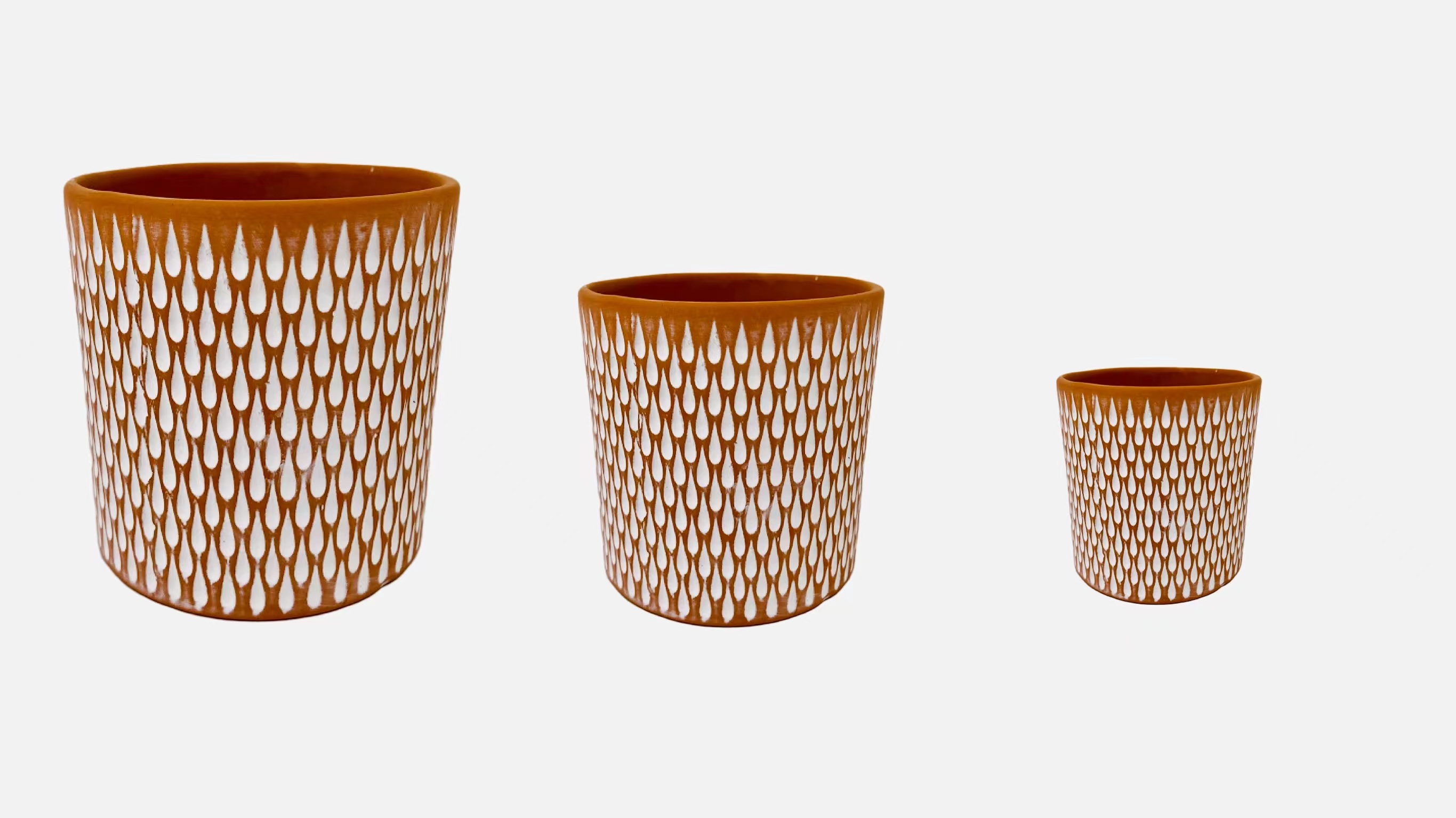 Red pottery flowerpot