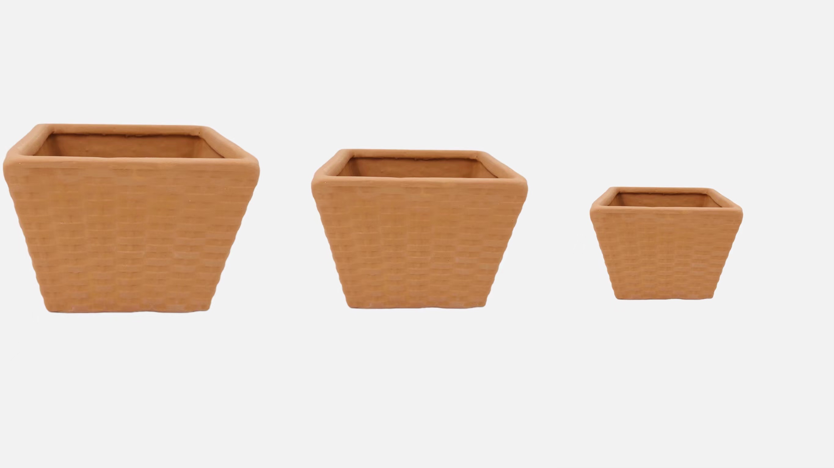 Red pottery flowerpot