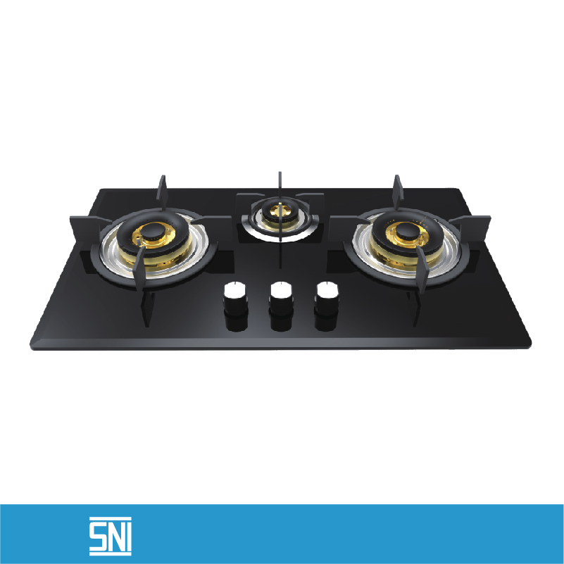 Greaidea built in 3 Burner Gas Hob Gas Stove Gas Cooktop Glass HBG-783M8-FB