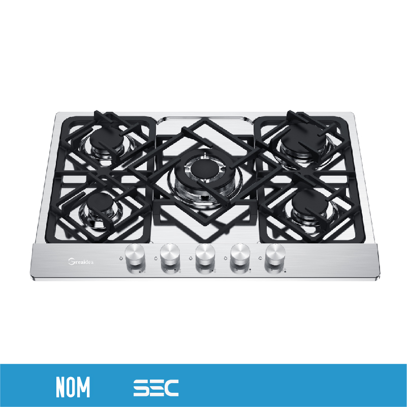 5 Burner Stainless Steel Gas Hob MGBS-705F4