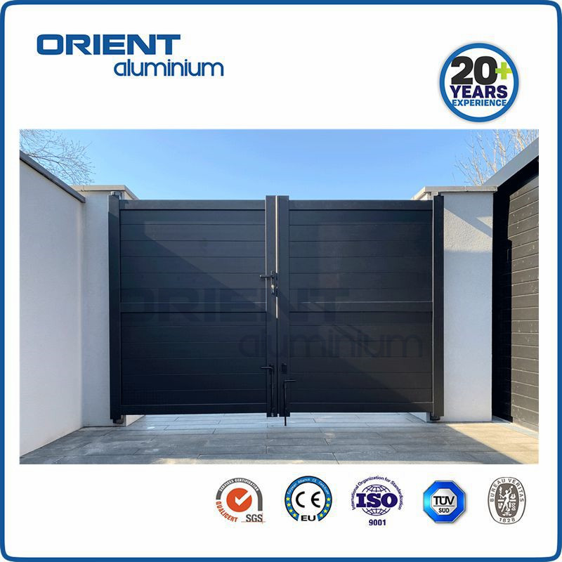 Aluminum Metal Steel Frame Fence Gates Main Gate And Fence Wall Design