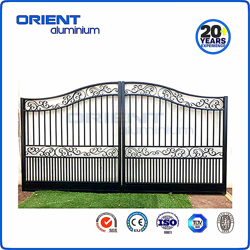 Modern Style Villa House Factory Aluminum automatic system fence sliding gate driveway gate