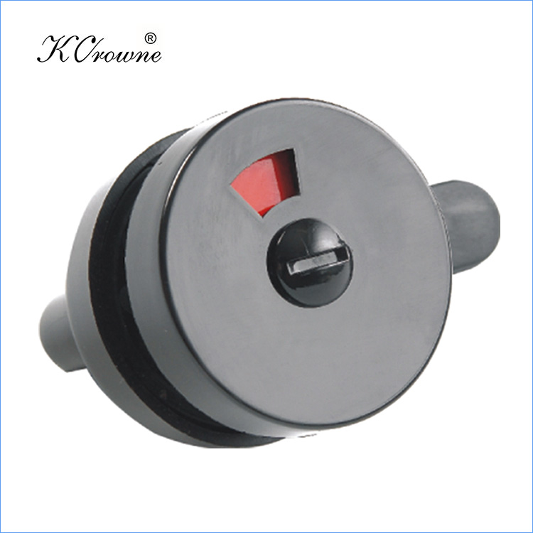 2020 High quality Toilet Cubicle Partition Hardware Black Nylon Indication Lock for Sale