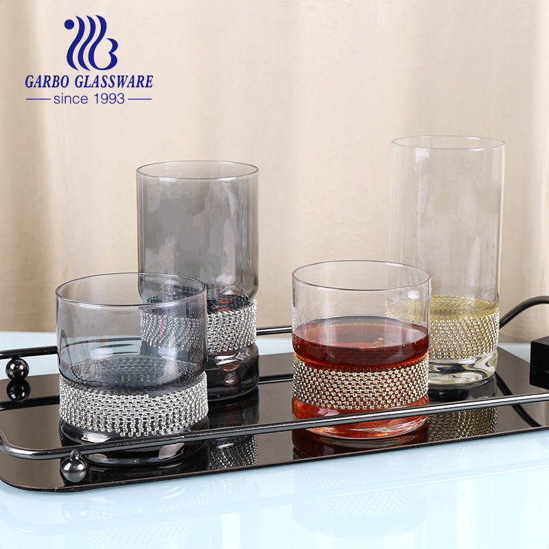 Customized LOGO 330ml Superior Quality Electroplating Gift Glass Cup