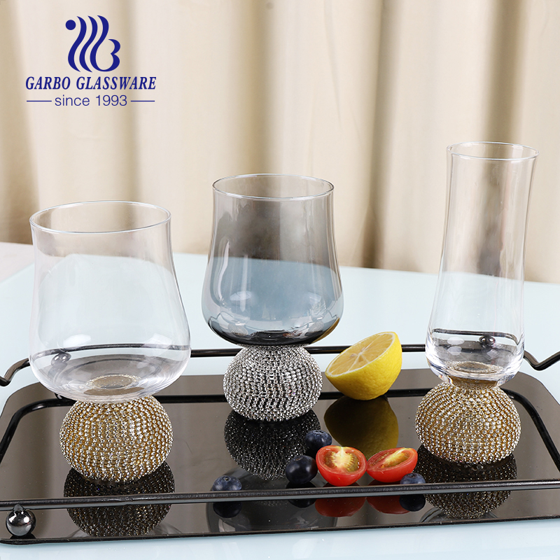 460ml 2PCS Gift Box 360ml High Quality Electroplating Black Cocktail Glass Cup