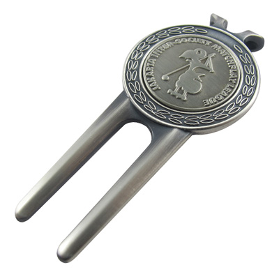 Custom Zinc Alloy Metal Golf Divot Repair Tool