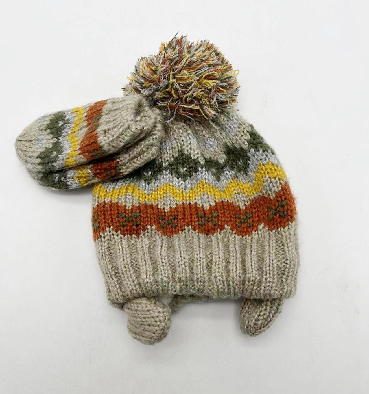 AWRS-231911 ALLCH Kids Wither Beanie Hat And Mitten Set