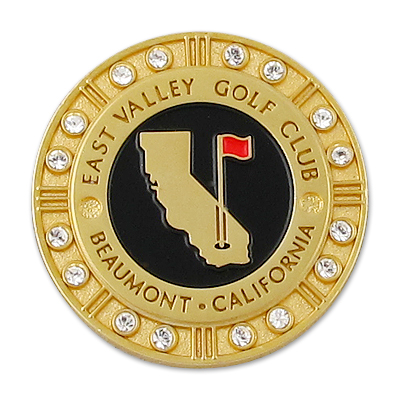 Custom Logo Zinc Alloy Golf Club Ball Marker