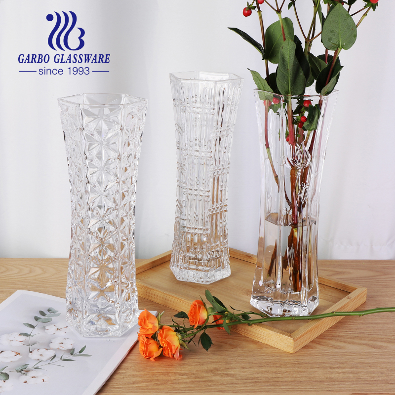 30cm Highend S shape transparant decoration glass vase