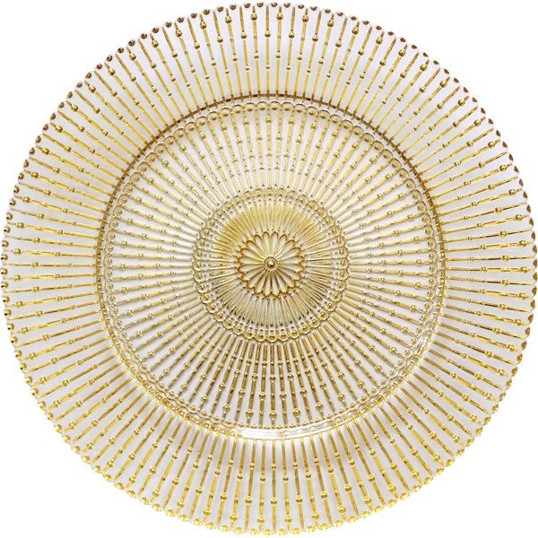 New design gold truncheon chain round charger plates