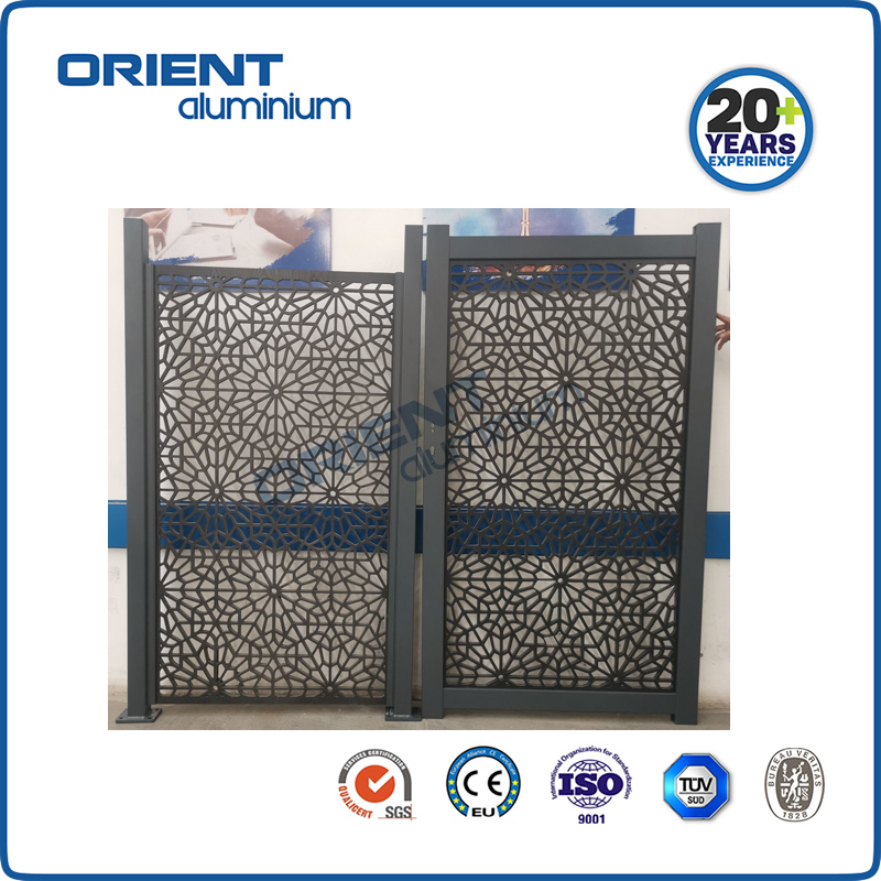 Custom Aluminum Laser Cut Perforated Screen Fence Panel Garden Fence Decorative