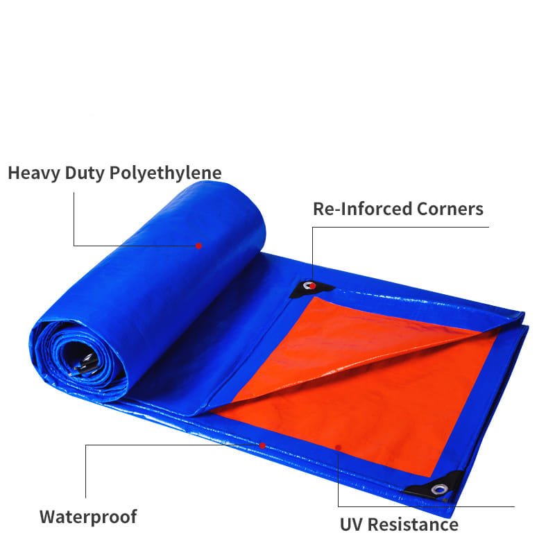Africa Market 4*50m blue orange pe tarpaulin sheets