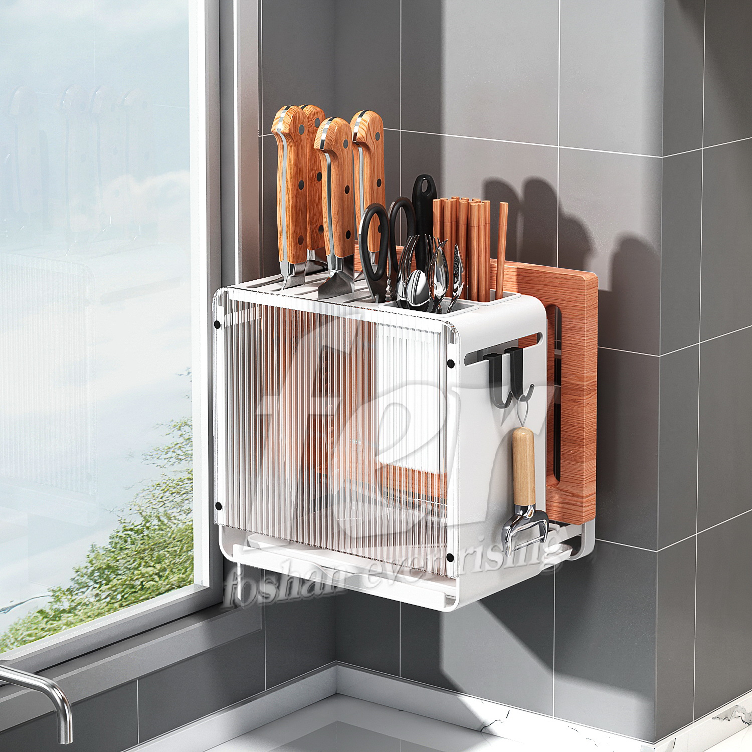 Multifunctional stainless steel universal knife holder