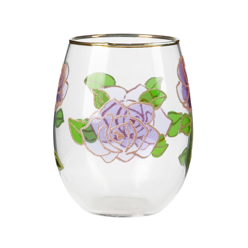 Spring Easter pattern water cup without neck red wine glass egg shaped water glass