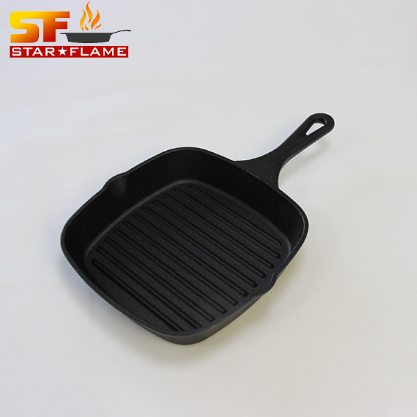 Cast Iron Square Skillet with Ridges