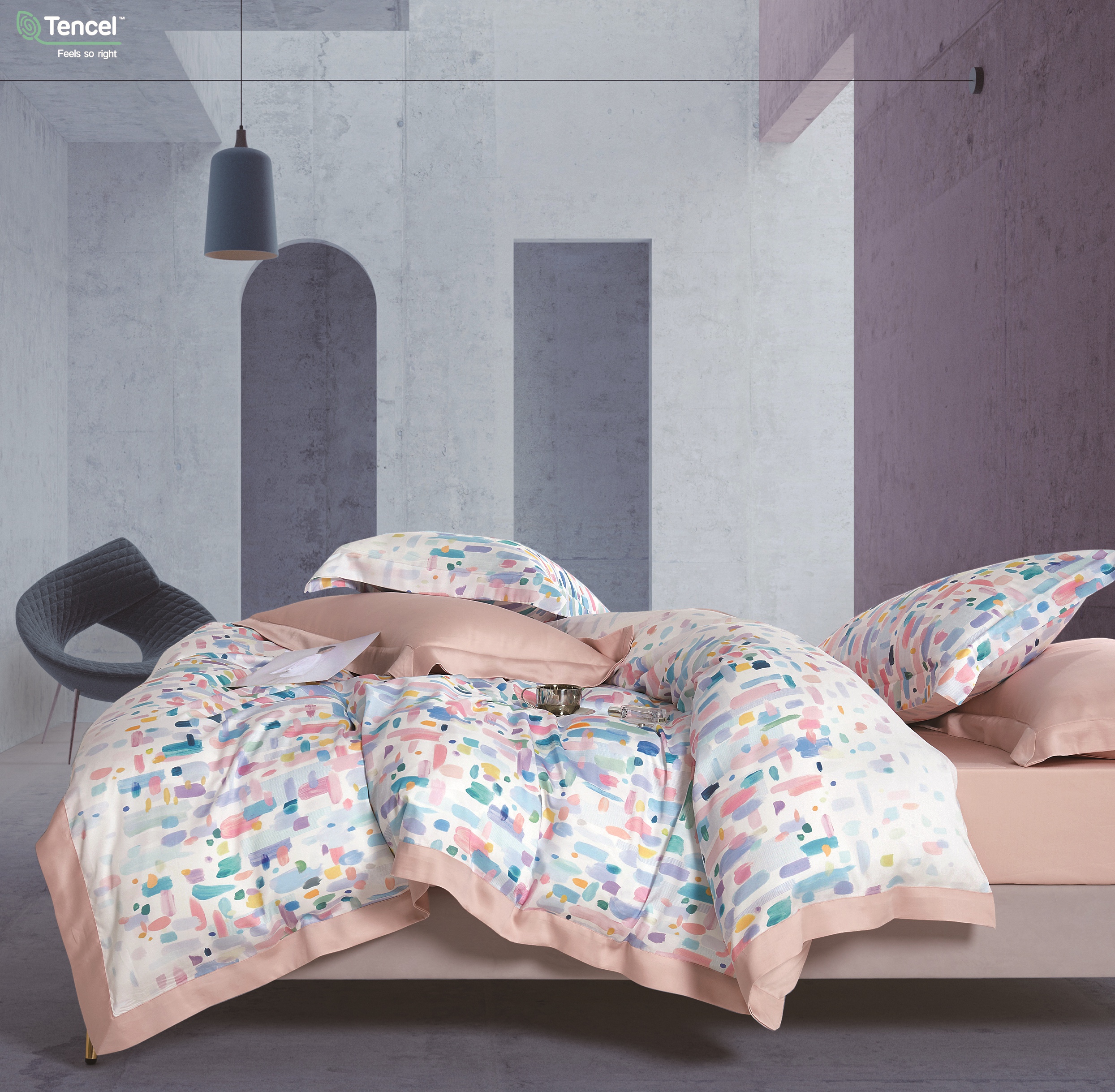 60s tencel print 4pcs set/summer quilt