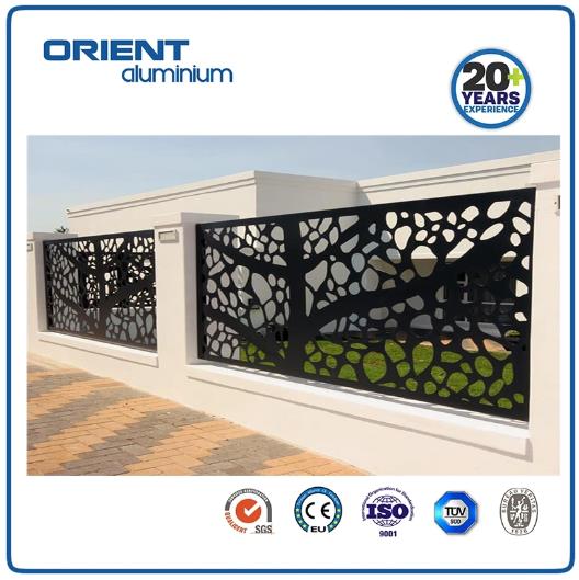Outdoor laser cut metal privacy screen exterior decorative laser cut screen fencing aluminium garden