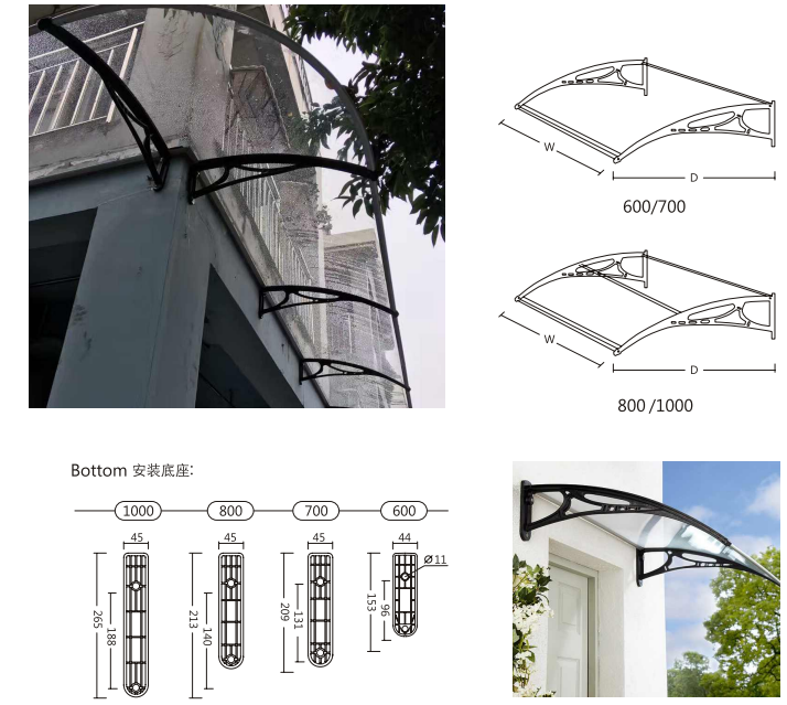 Polycarbonate Canopy, Awning,
