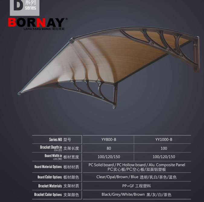 Polycarbonate Canopy China Outdoor Pergola Roof Triangle Awning