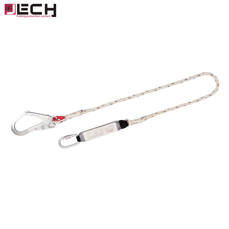 JECH CE Singe Big Hook Energy Absorber Lanyard for Safety Harness Fall Protection