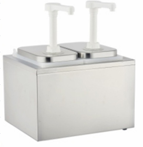 Sauce Pump-2-Head With Plastic Holder