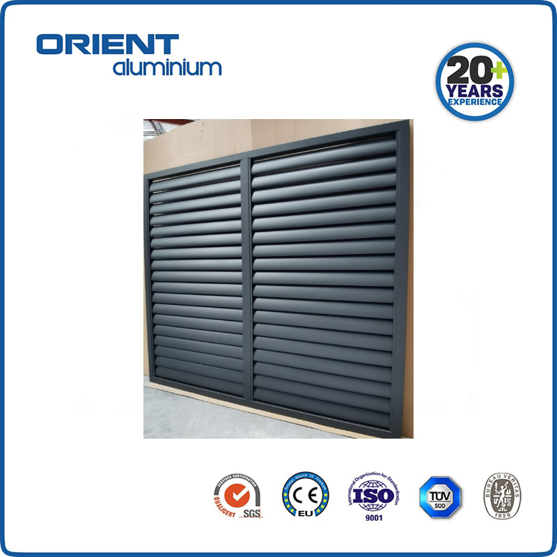 Aluminum Powder Coating Wood Garin Louver Fence Garden Yard Fence Panel