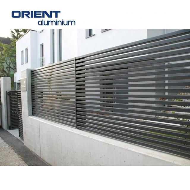 Modern Designer High Secure Privacy Black Aluminum Alloy Garden Slat Fencing for Houses