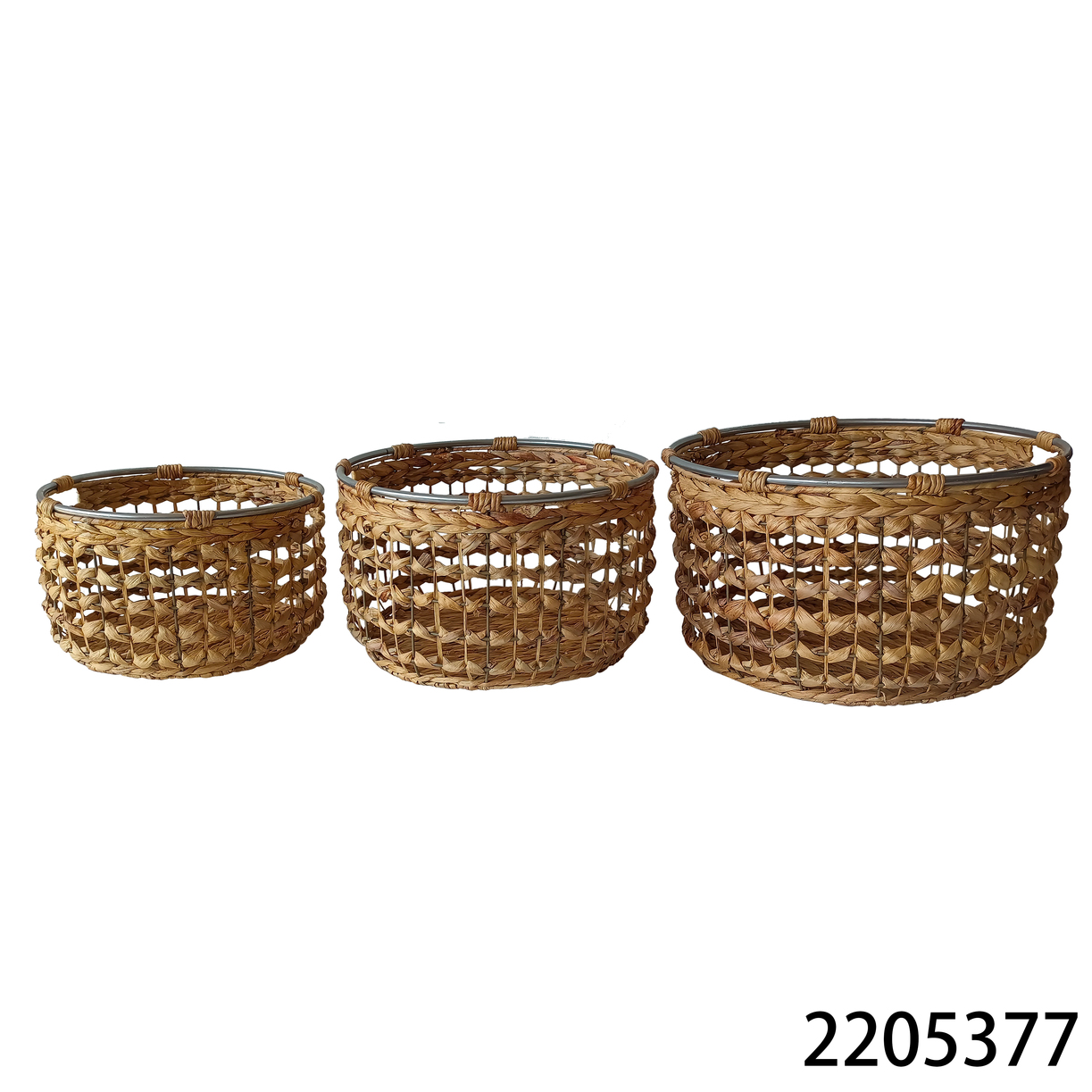 S3 Water Hyacinth Basket Set with Ear Handles