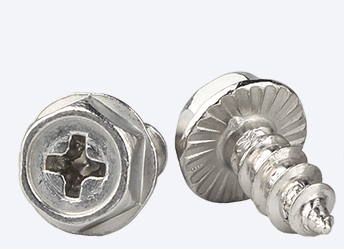 Hex head cross recessed wood screw