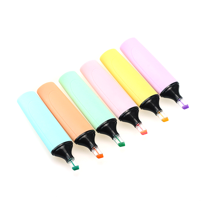 Neon pastel color highlighter marker pen,kids fluorescent doodle highlighter pens