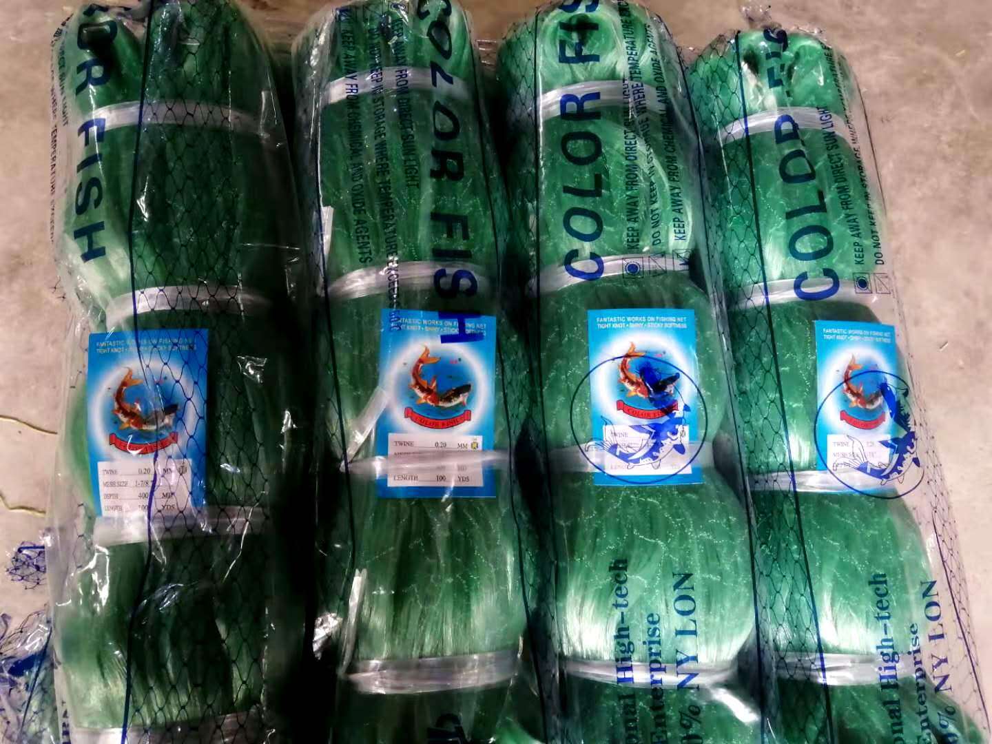 Color Fish Brand Nylon Mono & Multifilament Fishing Net,biggest Broducer