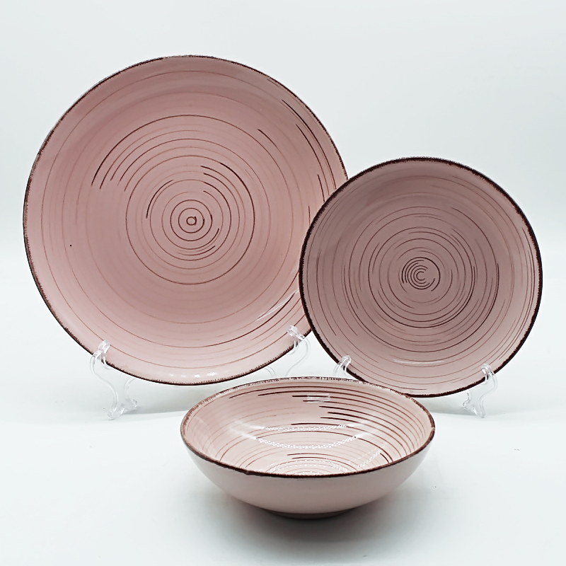 Ceramic dinner set with hand-painted
