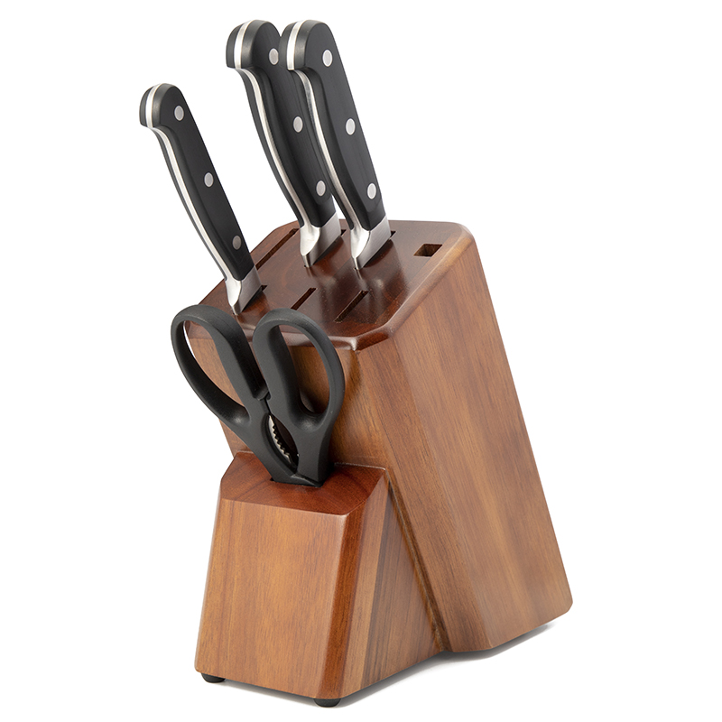 Acacia wooden knife block