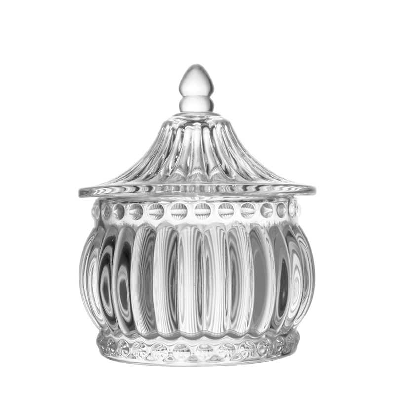 Christmas Candy Jar Crystal Sugar Bowl with Lid Nut Jars